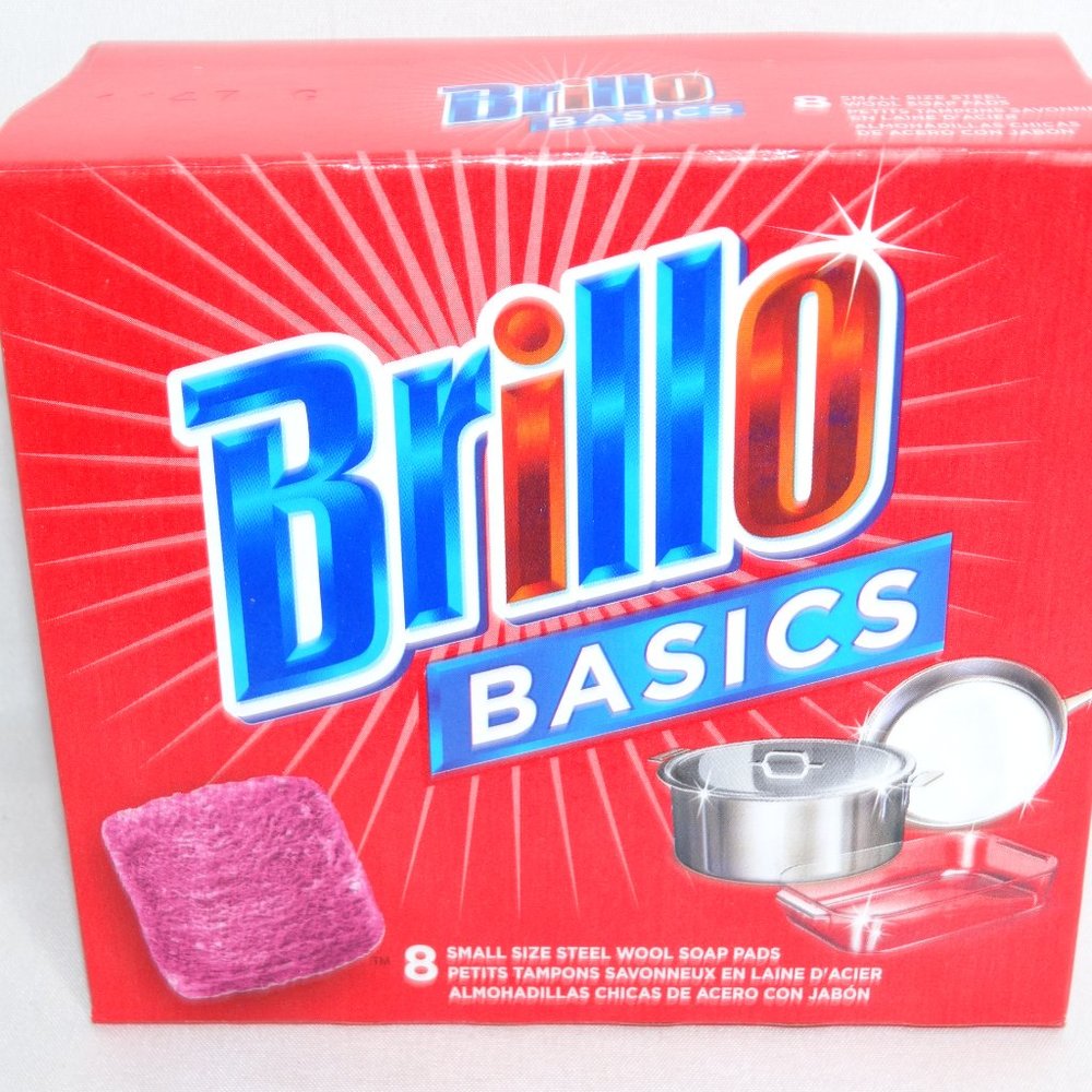 Brillo 8 Basics Steel Wool Scrub Soap Pads 2 boxes